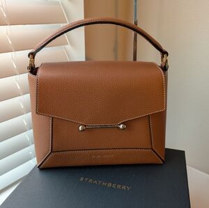 Strathberry Mosaic Top handle Grain tan Vanilla Stitch